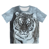 Snow Tiger T-Shirt, Tiger Lover Shirt, Cool Tiger Gift, Big Cat Gift, Boy Girl Tiger Shirt, Animal Adult Kids T-Shirt Image 1