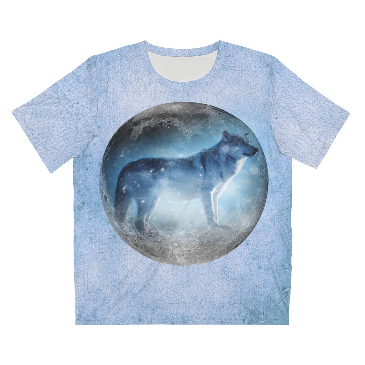 Moon Wolf Howling T-Shirt - wolf and moon print design
