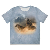 Wolf Pack T-Shirt, Wolf Lover Shirt, Cool Grey Wolves Gift, Boy Girl Wolf Shirt, Animal Adult Kids T-Shirt Image 1