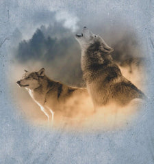 Wolf Pack Grey T-Shirt - wolf pack print design