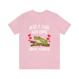 Just A Girl Who Loves Tree Frogs Shirt, Tree Frog Lover Shirt, Tree Frog Pet Gift, Frog Lover Shirt, Tree Frog Shirt, Animal Adult Kids Image 3