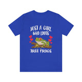 Just A Girl Who Loves Tree Frogs Shirt, Tree Frog Lover Shirt, Tree Frog Pet Gift, Frog Lover Shirt, Tree Frog Shirt, Animal Adult Kids Image 4