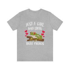 Just A Girl Who Loves Tree Frogs Shirt - tree frog print design