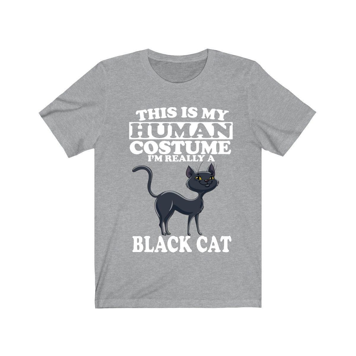 This Is My Human Costume I'm Really A Black Cat Shirt, Cat Lover Shirt, Cat Mom Shirt, Funny Cat Gift, Boy Girl Shirt Image 1