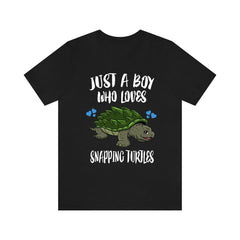 Just A Boy Who Loves Snapping Turtles Shirt - snapping turtle print design