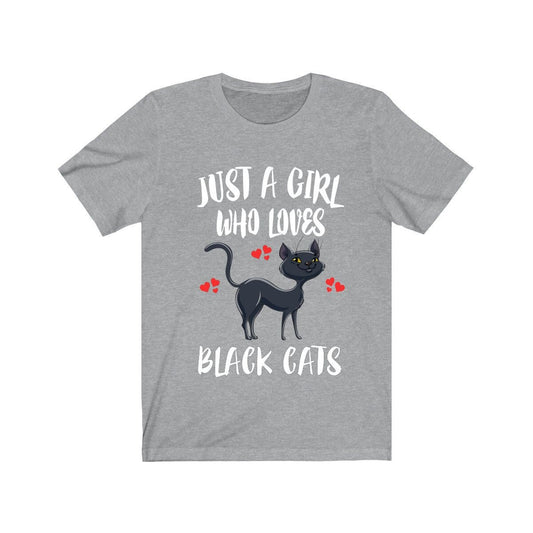 Just A Girl Who Loves Black Cats Shirt - black cat print design