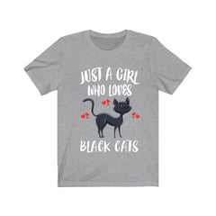 Just A Girl Who Loves Black Cats Shirt - black cat print design
