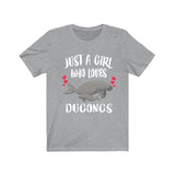 Just A Girl Who Loves Dugongs Shirt, Dugong Lover Shirt, Dugong Gift, Animals Adult Toddler Infant Kids Gift T-Shirt Image 3