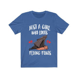 Just A Girl Who Loves Flying Foxes Bats Shirt, Bat Lover Shirt, Bat Shirt, Flying Fox Bat Gift, Animal Adult Kids T-Shirt Image 3
