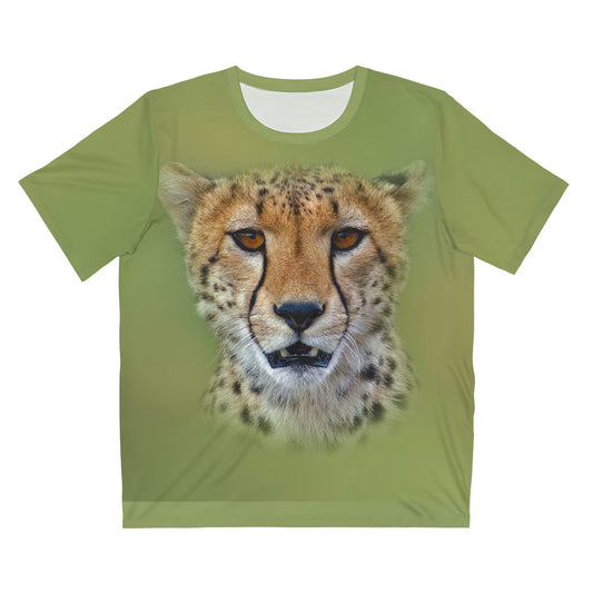 Cheetah Running T-Shirt - running cheetah print design