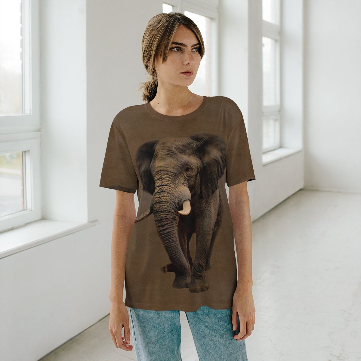 Majestic Elephant T-Shirt - african elephant print design