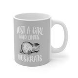 Just A Girl Who Loves Muskrats Tee Coffee Mug, Muskrat Lover Gift, Muskrat Animal Mug Image 2