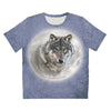 Grey Wolf Moon T-Shirt - grey wolf and moon print design