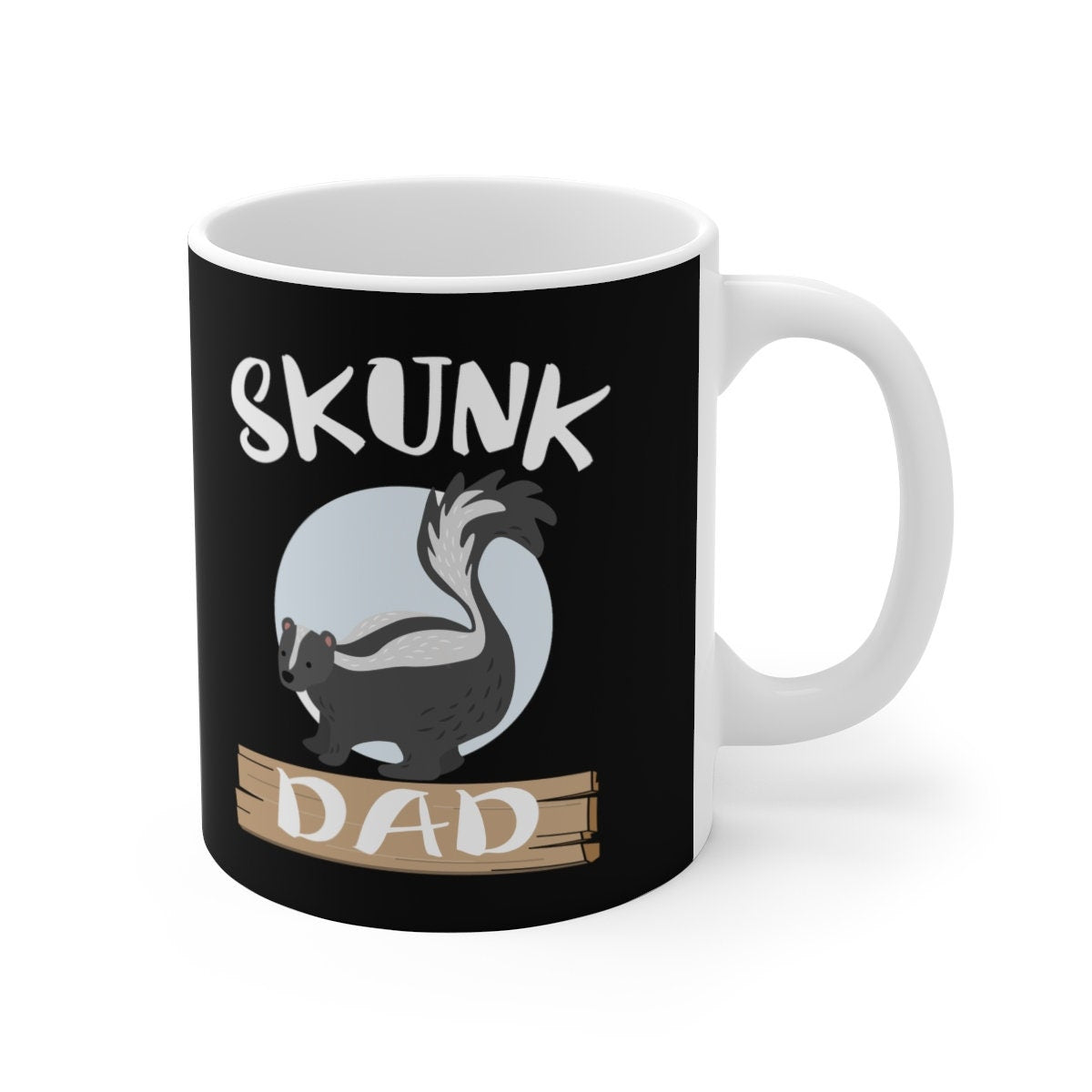 Skunk Dad Coffee Mug - skunk print design
