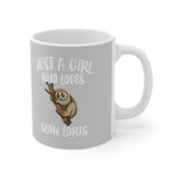 Just A Girl Who Loves Slow Loris Tee Coffee Mug, Slow Loris Lover Gift, Slow Loris Animal Mug Image 1