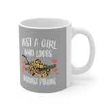 Just A Girl Who Loves Burmese Pythons Tee Coffee Mug, Burmese Python Lover Gift, Snake Animal Mug Image 2