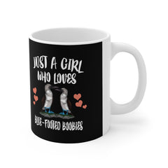 Just A Girl Who Loves Blue-Footed Boobies Coffee Mug - blue-footed booby print design
