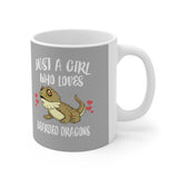 Just A Girl Who Loves Bearded Dragons Lizard Tee Coffee Mug, Bearded Dragon Lover Gift, Bearded Dragon Animal Mug Image 3