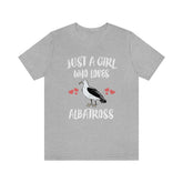 Just A Girl Who Loves Albatross Birds Shirt, Albatross Lover Shirt, Albatross Lover Gift, Birding Tee, Animal Adult Toddler Kids T-Shirt Image 1