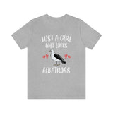 Just A Girl Who Loves Albatross Birds Shirt, Albatross Lover Shirt, Albatross Lover Gift, Birding Tee, Animal Adult Toddler Kids T-Shirt Image 1