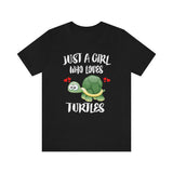 Just A Girl Who Loves Turtles Shirt, Turtle Lover Shirt, Turtle Lover Gift, Turtle Owner Shirt, Turtle Shirt, Animal Adult Kids Image 1