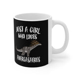 Just A Girl Who Loves Amargasaurus Dinosaur Tee Coffee Mug, Amargasaurus Lover Gift, Amargasaurus Animal Mug Image 2