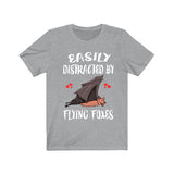 Easily Distracted By Flying Foxes Bats Shirt, Bat Lover Shirt, Bat Shirt, Flying Fox Bat Gift, Animal Adult Kids T-Shirt Image 1