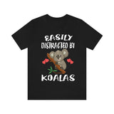 Easily Distracted By Koalas Shirt, Koala Lover Shirt, Koala Shirt, Funny Koala Gift, Adult Boy Girl T-Shirt Image 1