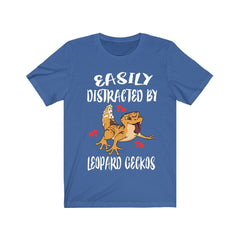 Easily Distracted By Leopard Geckos T-Shirt - leopard gecko print design
