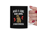 Just A Girl Who Loves Labradoodles Dog Tea Coffee Mug, Labradoodle Lover Gift, Dog Animal Mug Image 1