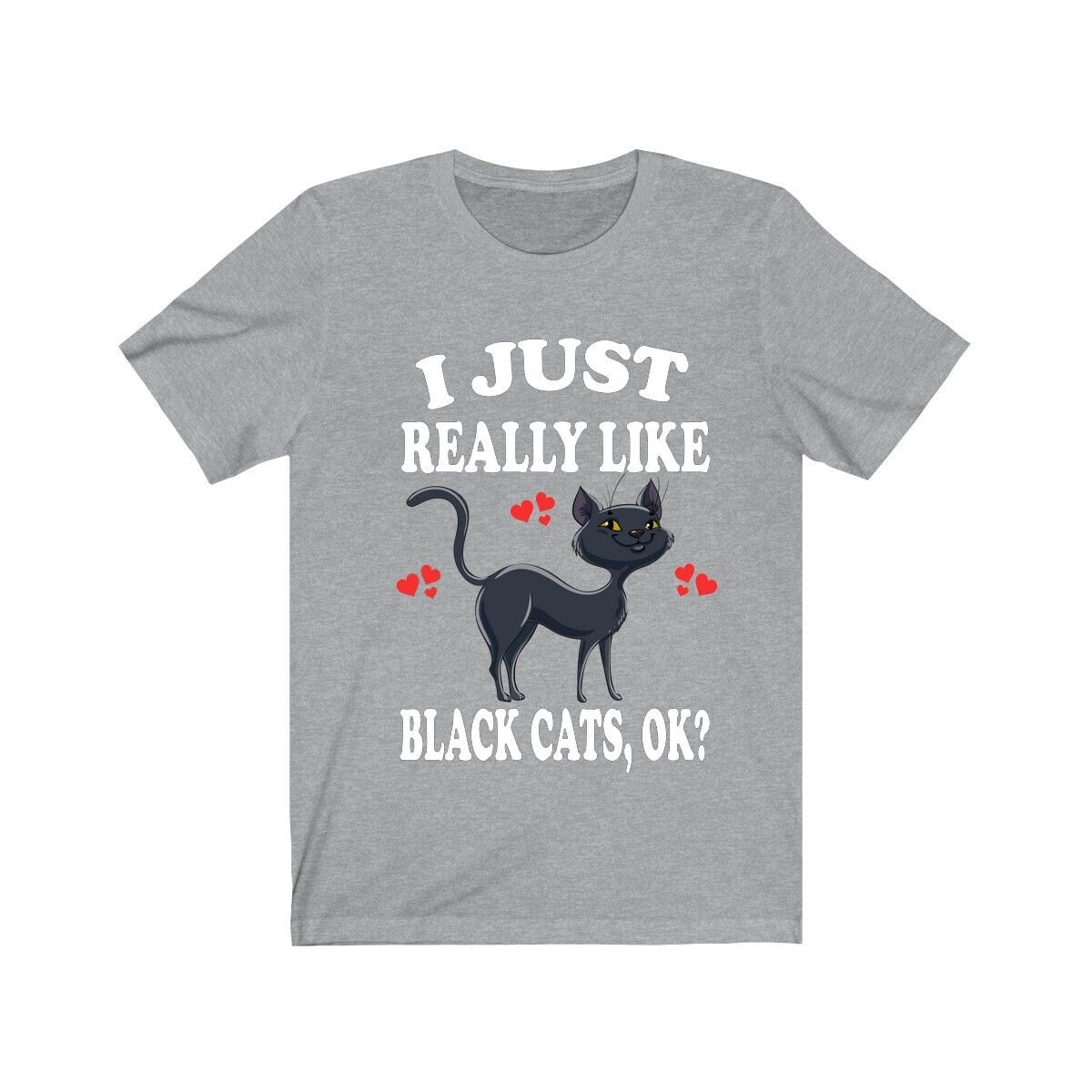I Just Really Like Black Cats Ok Shirt, Cat Lover Shirt, Cat Mom Shirt, Funny Cat Gift, Boy Girl Shirt Image 1