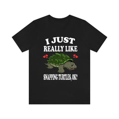 I Just Really Like Snapping Turtles Shirt - snapping turtle print design