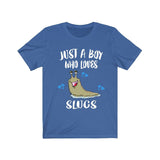 Just A Boy Who Loves Slugs Shirt, Slug Lover Shirt, Snail Gift, Animal Lover Adult Toddler Infant Kids Gift T-Shirt Image 1