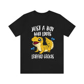 Just A Boy Who Loves Leopard Geckos Shirt, Lizard Lover Shirt, Leopard Gecko Shirt, Lizard Owner Shirt, Lizard Lover Gift, Lizard Shirt Image 1