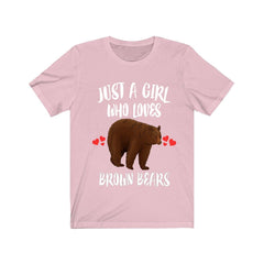 Just A Girl Who Loves Brown Bears Shirt - brown bear print design