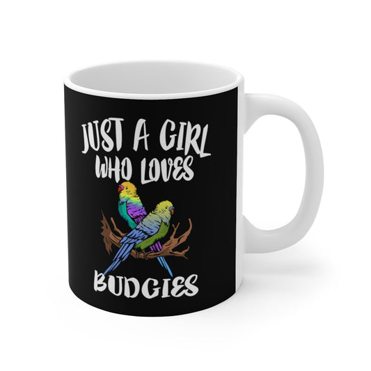 Just A Girl Who Loves Budgies Coffee Mug - budgy print design