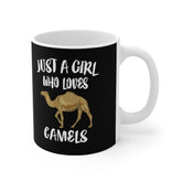 Just A Girl Who Loves Camels Tee Coffee Mug, Camels Lover Gift, Camel Animal Mug Image 1