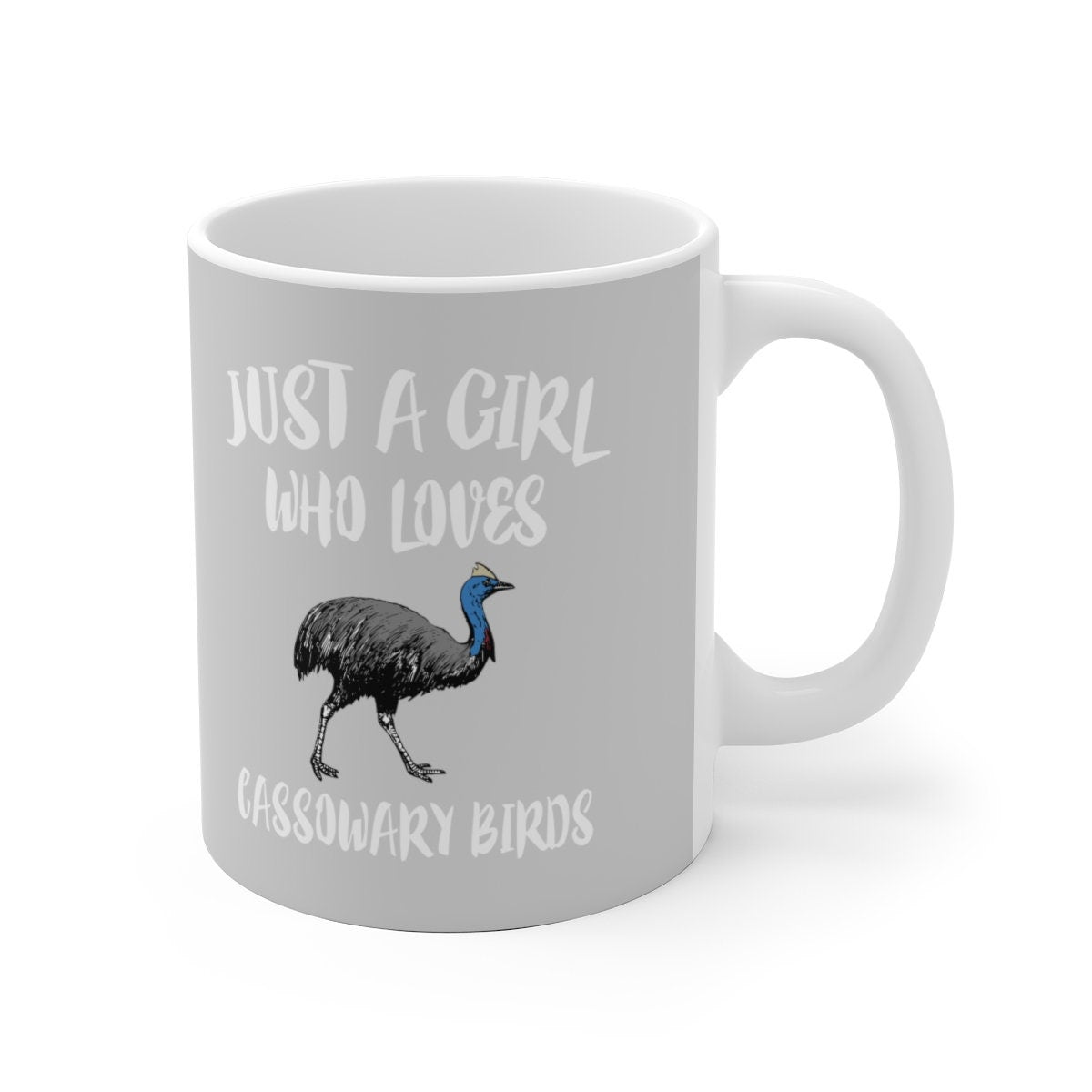 Just A Girl Who Loves Cassowary Bird Tee Coffee Mug, Cassowary Lover Gift, Cassowary Animal Mug Image 1