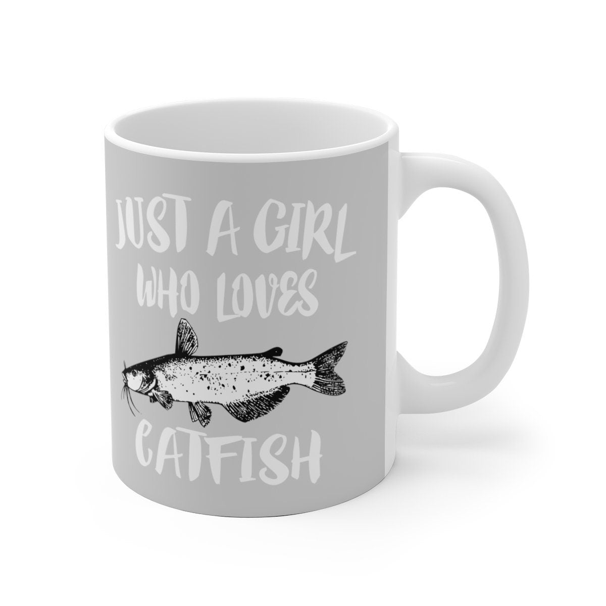 Just A Girl Who Loves Catfish Fish Tee Coffee Mug, Catfish Lover Gift, Catfish Animal Mug Image 1