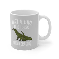 Just A Girl Who Loves Komodo Dragons Coffee Mug - komodo dragon print design