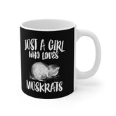Just A Girl Who Loves Muskrats Tee Coffee Mug, Muskrat Lover Gift, Muskrat Animal Mug Image 1