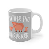 I'm The Pig Whisperer Funny Tee Coffee Mug, Pig Lover Gift, Pig Animal Mug Image 2
