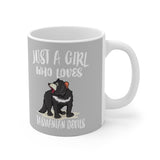 Just A Girl Who Loves Tasmanian Devils Tee Coffee Mug, Tasmanian Devil Lover Gift, Tasmanian Devil Animal Mug Image 1