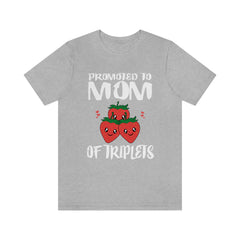 Promoted To Mom Of Triplets Strawberry Shirt - triplets mom print design