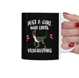 Just A Girl Who Loves Velociraptors Dinosaur Tea Coffee Mug, Velociraptor Lover Gift, Velociraptor Dinosaur Animal Mug Image 2