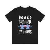 Big Brother Of Twins Elephants Shirt, Big Brother Of Twins Gift, Brother Of Twins Announcement T-Shirt Image 1