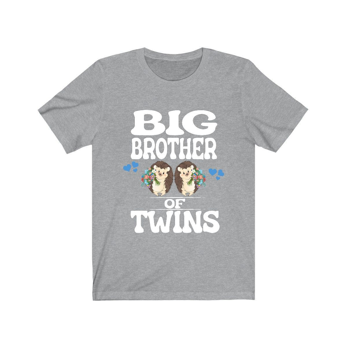 Big Brother Of Twins Hedgehogs Shirt, Big Brother Of Twins Gift, Brother Of Twins Announcement T-Shirt Image 1