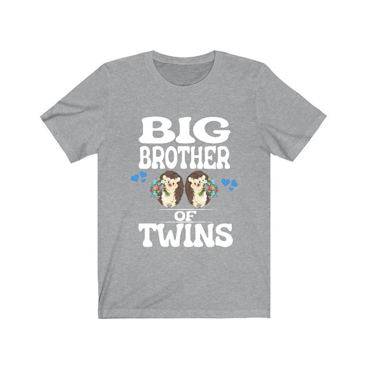Big Brother Of Twins Hedgehog T-Shirt - hedgehog big brother print