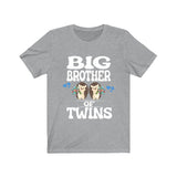 Big Brother Of Twins Hedgehogs Shirt, Big Brother Of Twins Gift, Brother Of Twins Announcement T-Shirt Image 1