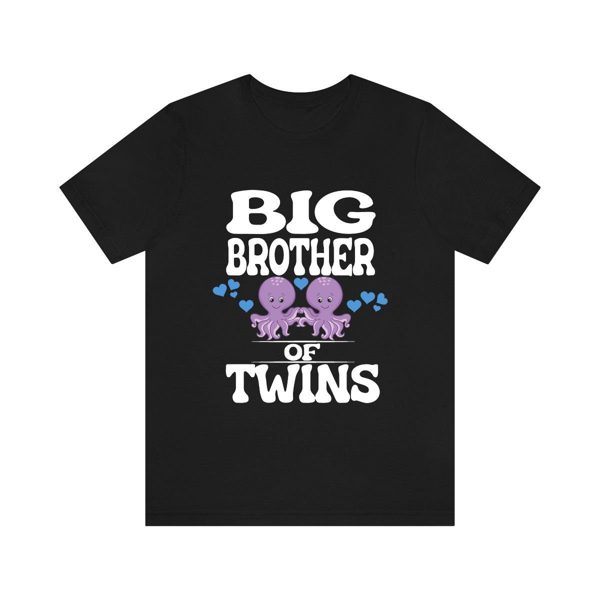 Big Brother Of Twins Octopus Shirt, Big Brother Of Twins Gift, Brother Of Twins Announcement T-Shirt Image 1